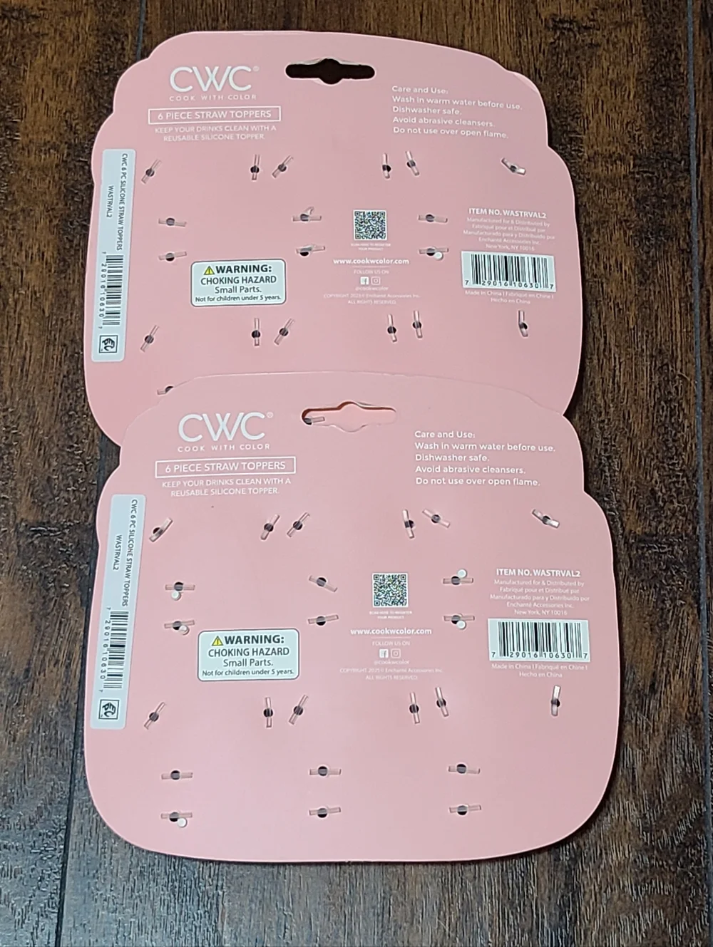 CWC Pink Love Theme Straw Toppers - 12 (2 Packs of 6)